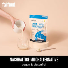 fairfood Bio Haferdrink Pulver 360g - nachhaltige Milchalternative - vegán, glutenfrei und ohne Öl - bis zu 4L Haferdrink - zum Selbermischen - 100% Bio-Vollkornhafer