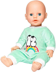 Heless 2181 - Romper for Puppen im Pinguin Pünktchen Design, aus Softvelours mit high quality Bestickung, Größe 35-45 cm