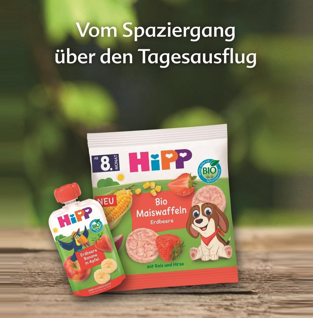 HiPP Bio Quetschie Frucht Plus Rote Früchte in Apfel Birne plus Eisen - Willi Waschbär (8 x 100g), ab 1 Jahr, 100% Fruchtpüree, ohne Zuckerzusatz, vegán, a legjobb Bio-Qualitätben