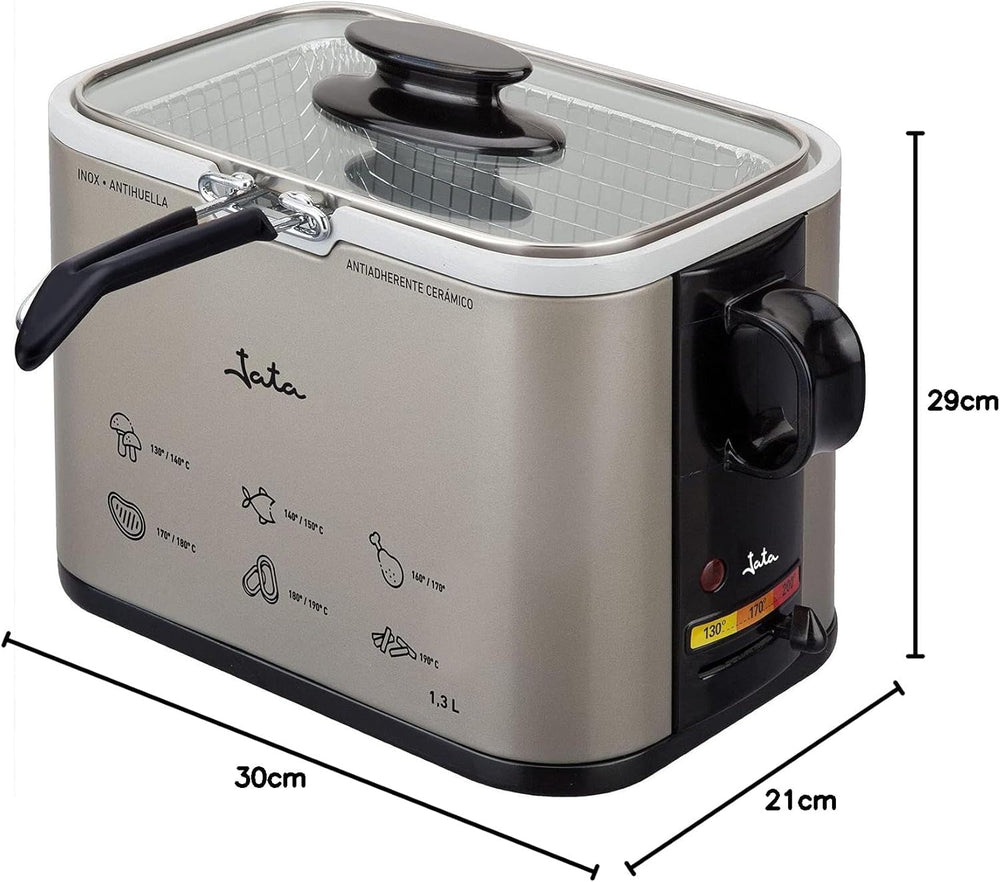 Tamaño FR326E - Fritőz, 1000 Watt, 1,3 literes Naty Shop Appliances