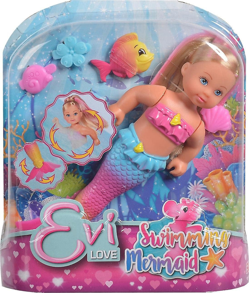 Simba 105733318 Evi Love Swimming Mermaid Puppe, Mehrfarbig, One size