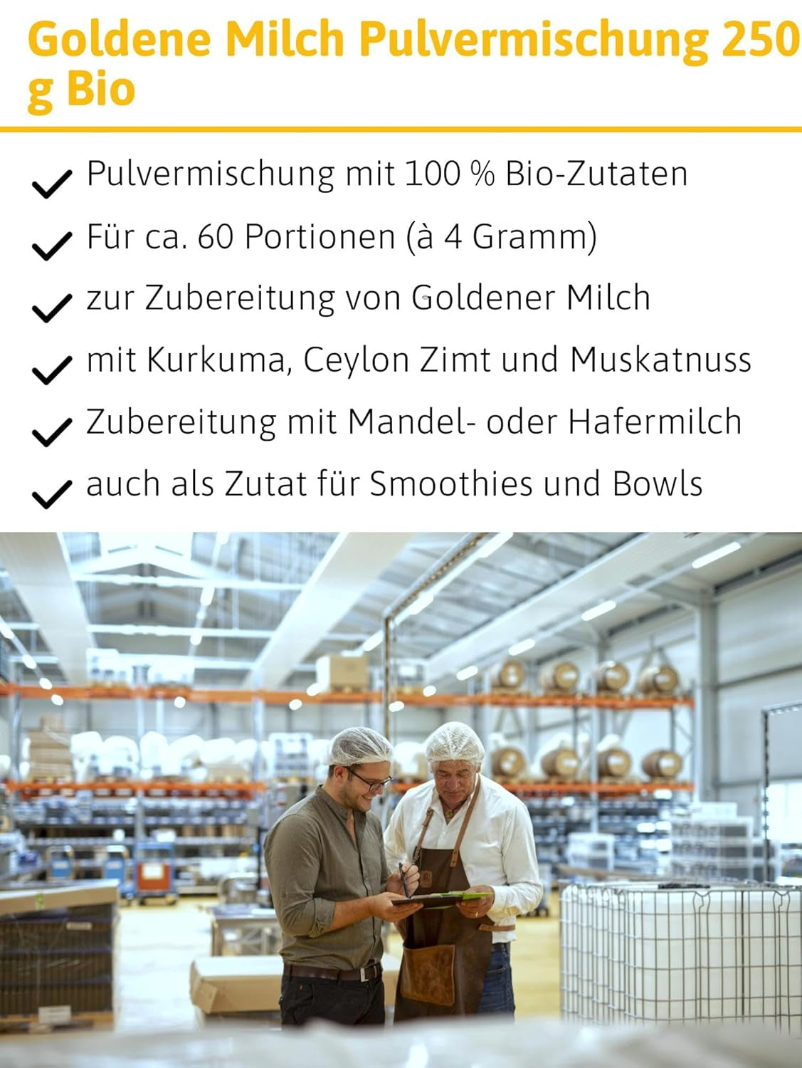 - BIO Goldene Milch Gewürzmischung | Gewürzmischung aus 100 % Bio-Zutaten für die Zubereitung von goldener Milch. Ideális, mint Zutat für Smoothies und Bowls | Tartalom: 250 g