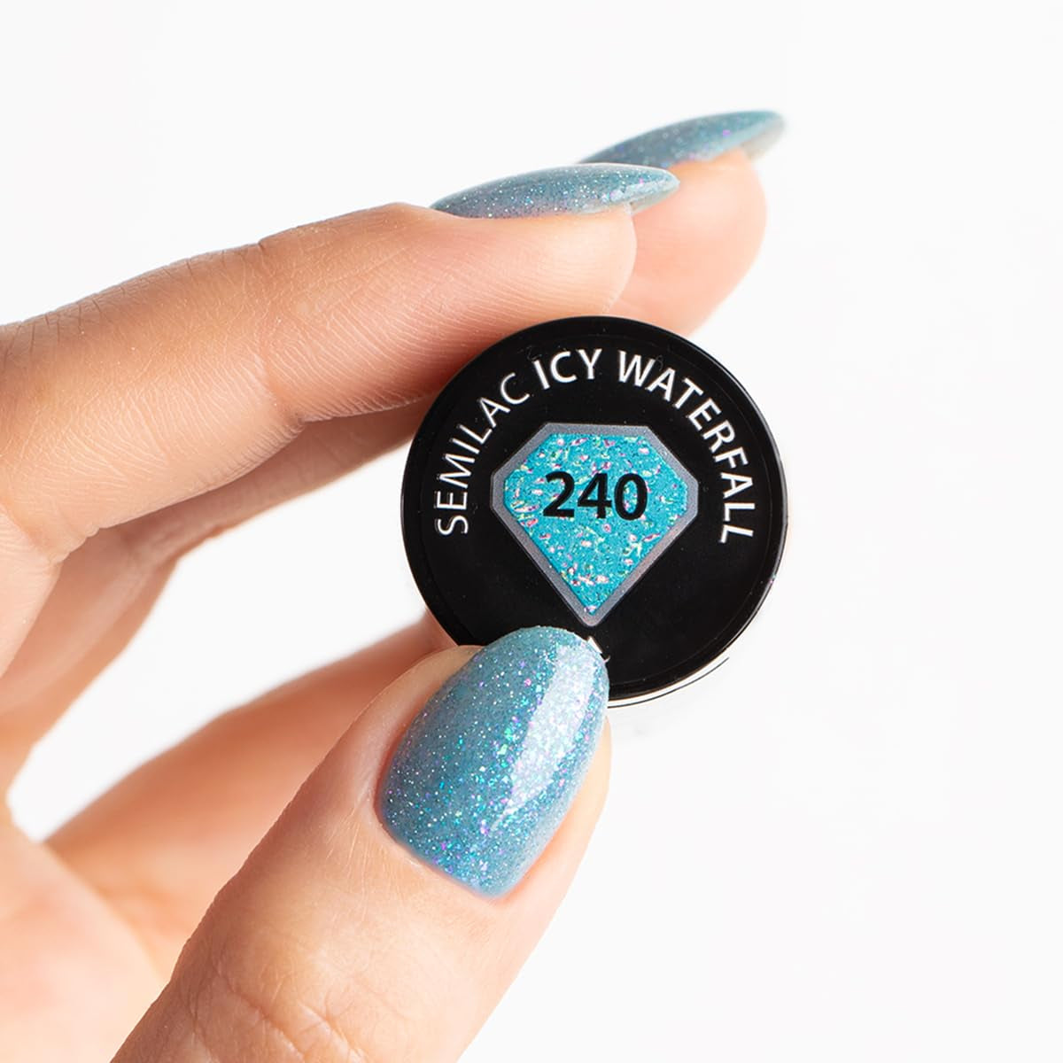 UV körömlakk Semilac Hybrid 240 Icy Waterfall 7ml, Seaqueen kollekció