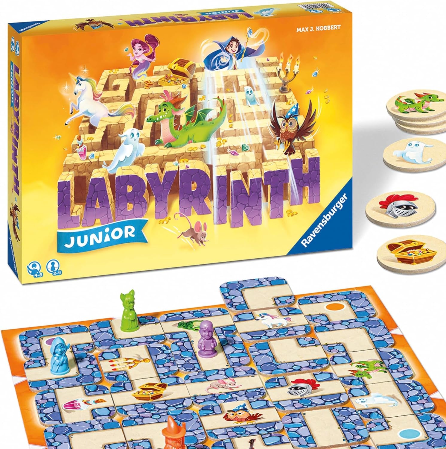 Ravensburger Gyermekjáték 20847 - Junior Labyrinth - Családi klasszikus kisgyermekek számára, Játék 4 éves kortól - Társasjáték 2-4 játékos számára, Junior Edition