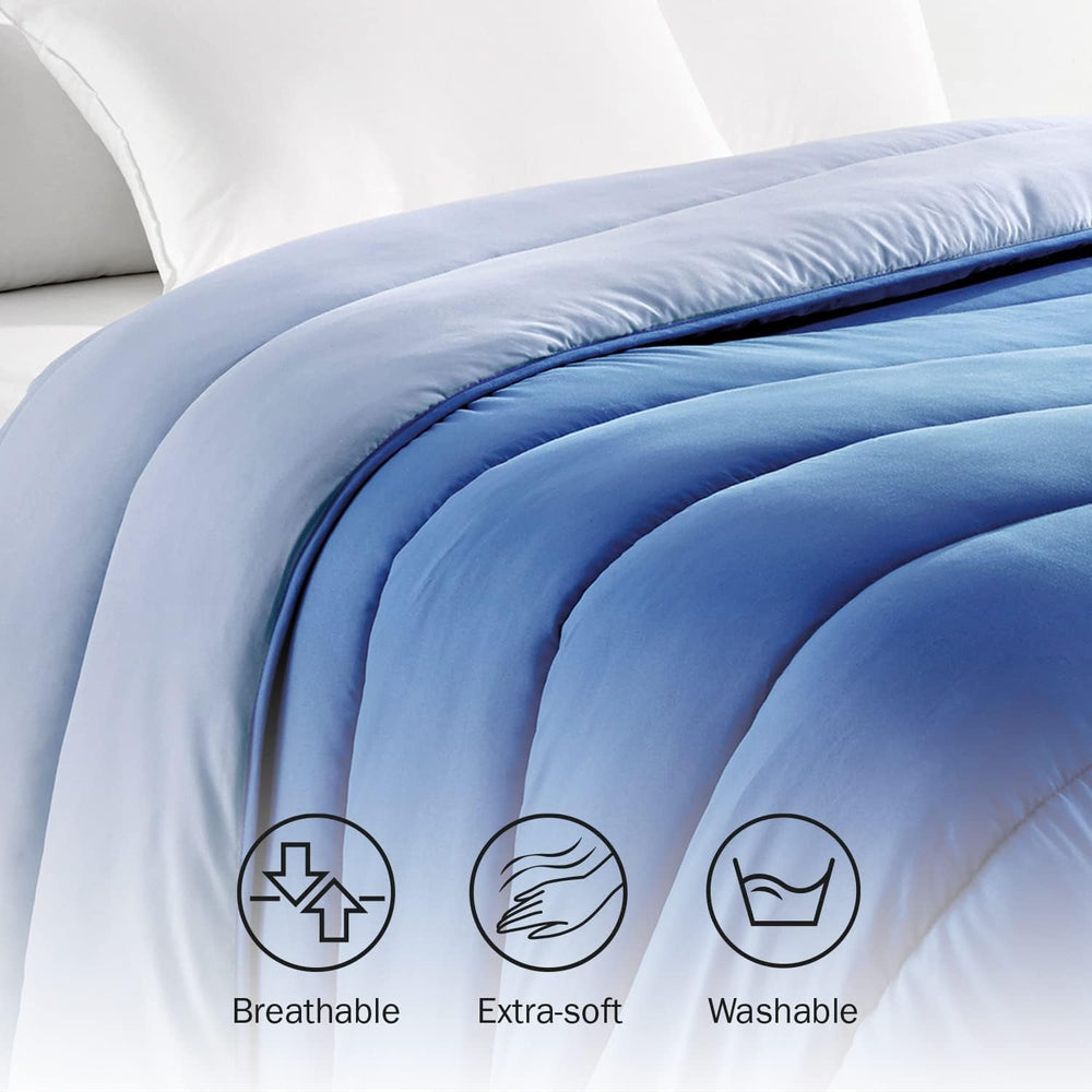 Pikolin Home - Plapumă reversibilă 300 G - Umplutură nordică bicoloră - Pentru pat 100/105 - Umplută cu pene, Caldă, Respirabilă, Gri deschis/gri natural, 180 X 220 Cm Plapumi si pilote Naty Shop