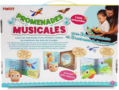 HA 4007 Instrumente muzicale, plimbări muzicale, 3 cărți și 3 instrumente Jucarii Bebe Naty Shop