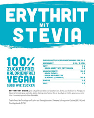 Eritrit + Stevia Természetes cukorpótló kalória nélkül 1:1, 1 kg Édesítőszerek Naty Shop