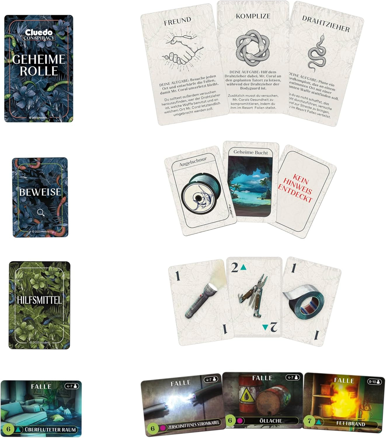 A Hasbro Gaming Cluedo Conspiracy társasjátéka felnőtteknek és tizenéveseknek, a rejtélyes játék német változata, 4-10 játékos számára, 14 éves kortól