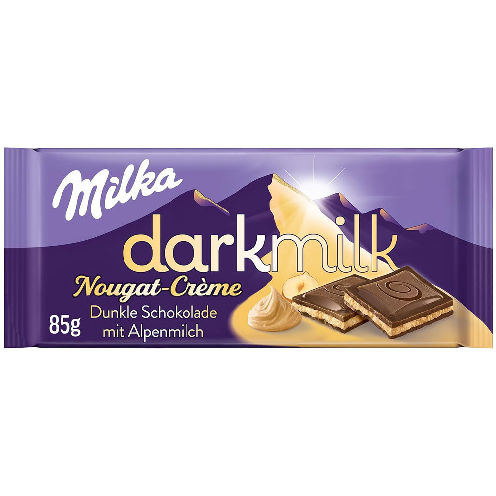 Milka Black Milk – alpesi fekete csokoládé tejszínes nugát töltelékkel – 85g (5 db-os kiszerelés)