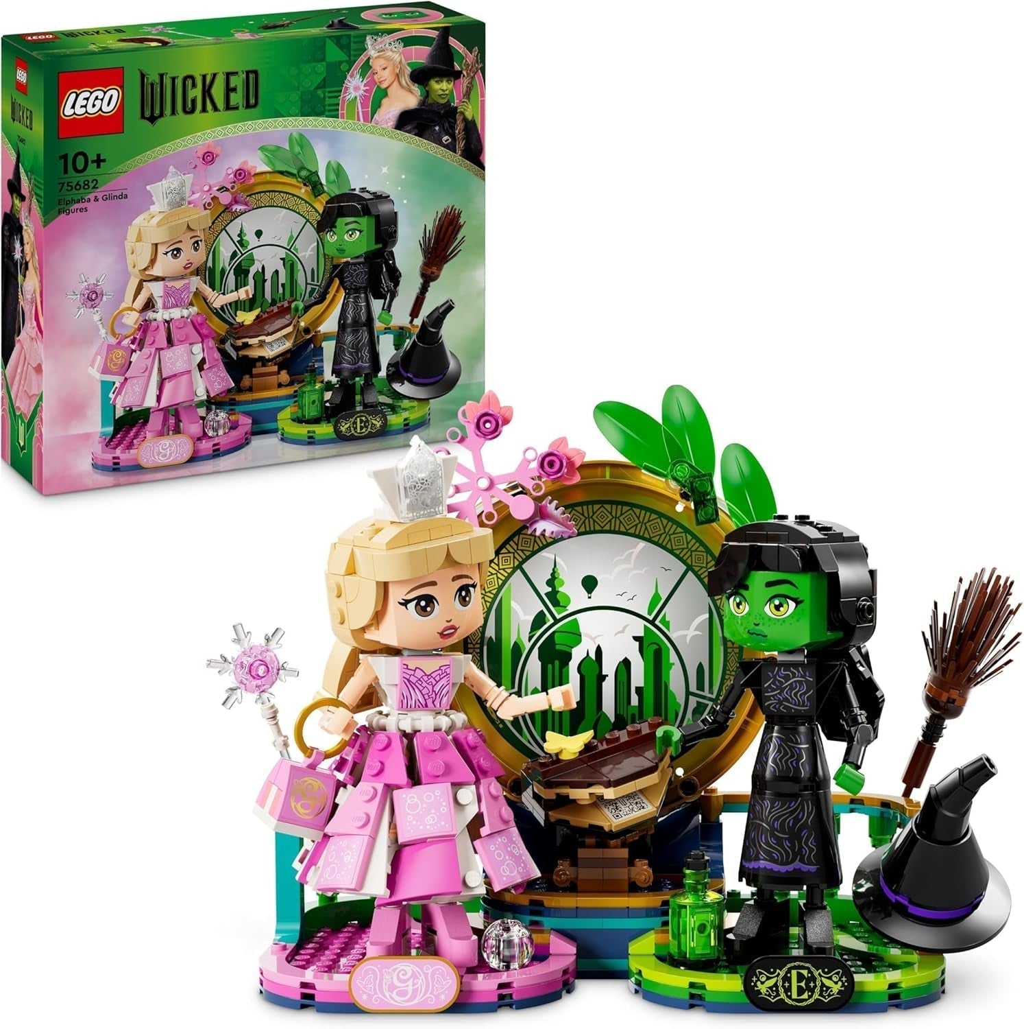 LEGO Wicked Elphaba és Glinda babák – Óz boszorkányai gyűjthető figurák játék – Kreatív ajándék 10 év feletti lányoknak és filmrajongóknak – 75682 építőkészlet Besuche den LEGO-Store alapértelmezett cím