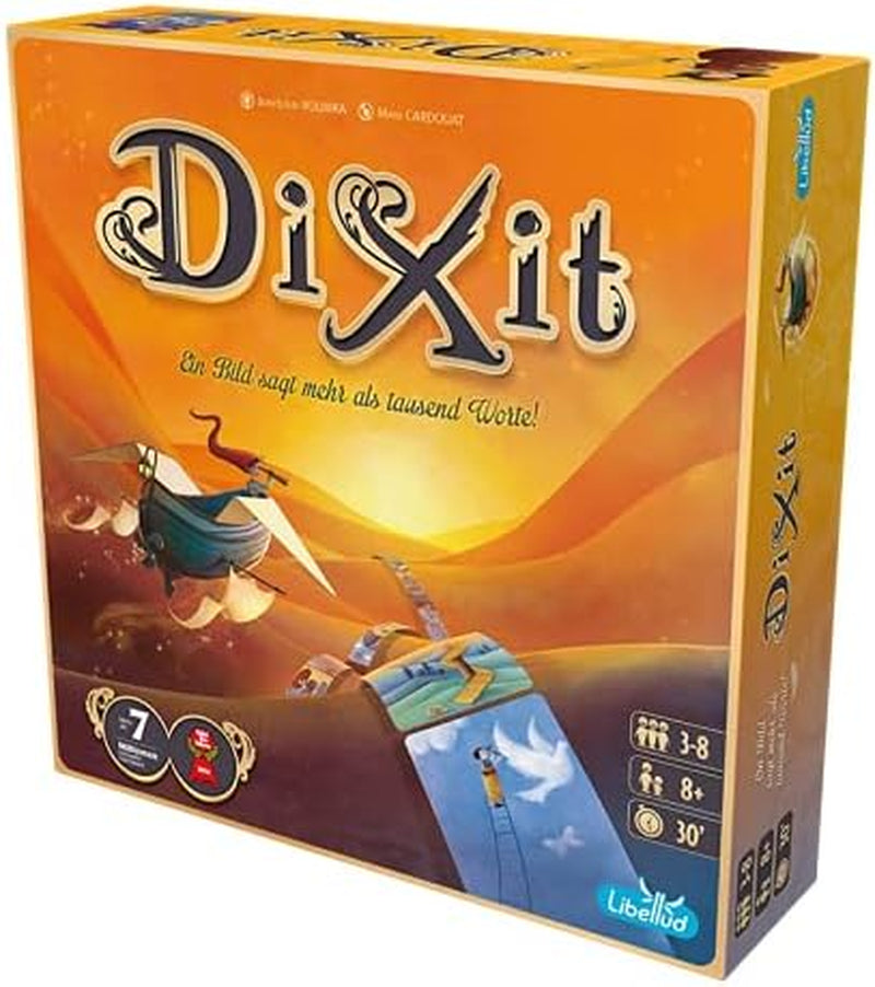 Asmodee, Dixit, német verzió, alapjáték, egy kép ezer szót ér, kreatív családi játék 3-8 játékos számára 8 év felett, Az év játéka 2010 30 perces játékidővel