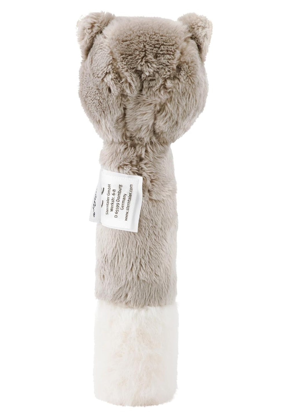 Sterntaler baby squeaker cat Lilly - Jucărie pentru copii din fleece moale - Jucărie de prindere pentru copii - Primele încercări de prindere și joc, gri Jucarii Bebe Naty Shop