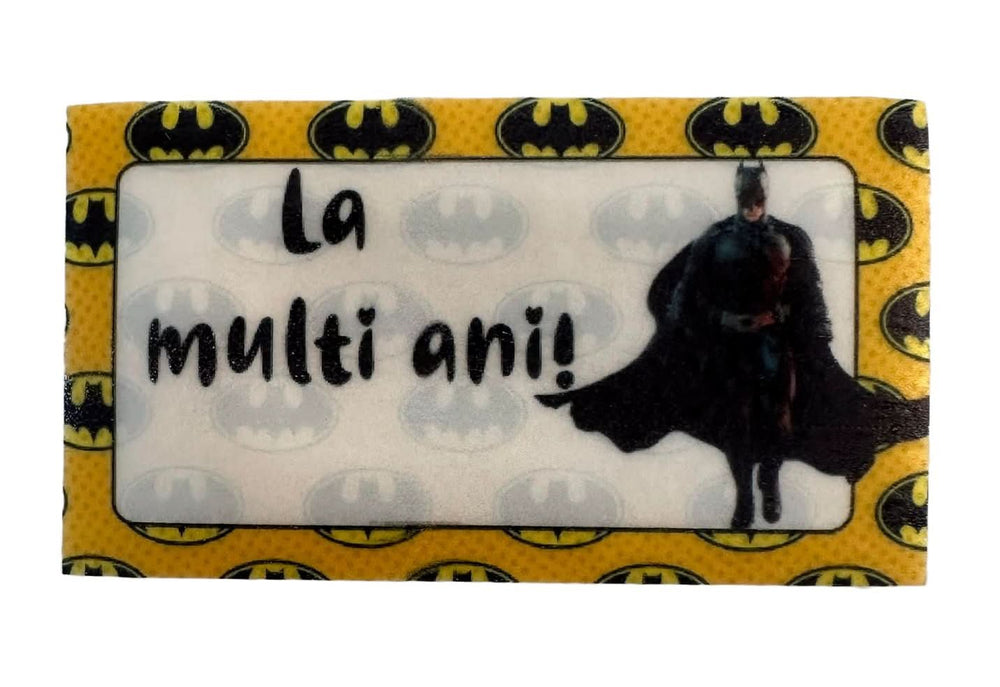 Decoratiune comestibila din zahar, Batman - "La multi ani!" Nati Shop
