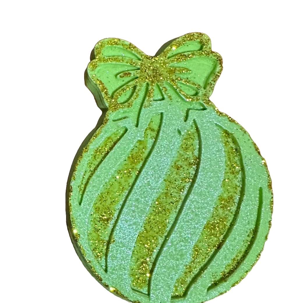 Decoratiune comestibila din zahar, Glob de brad, verde Nati Shop