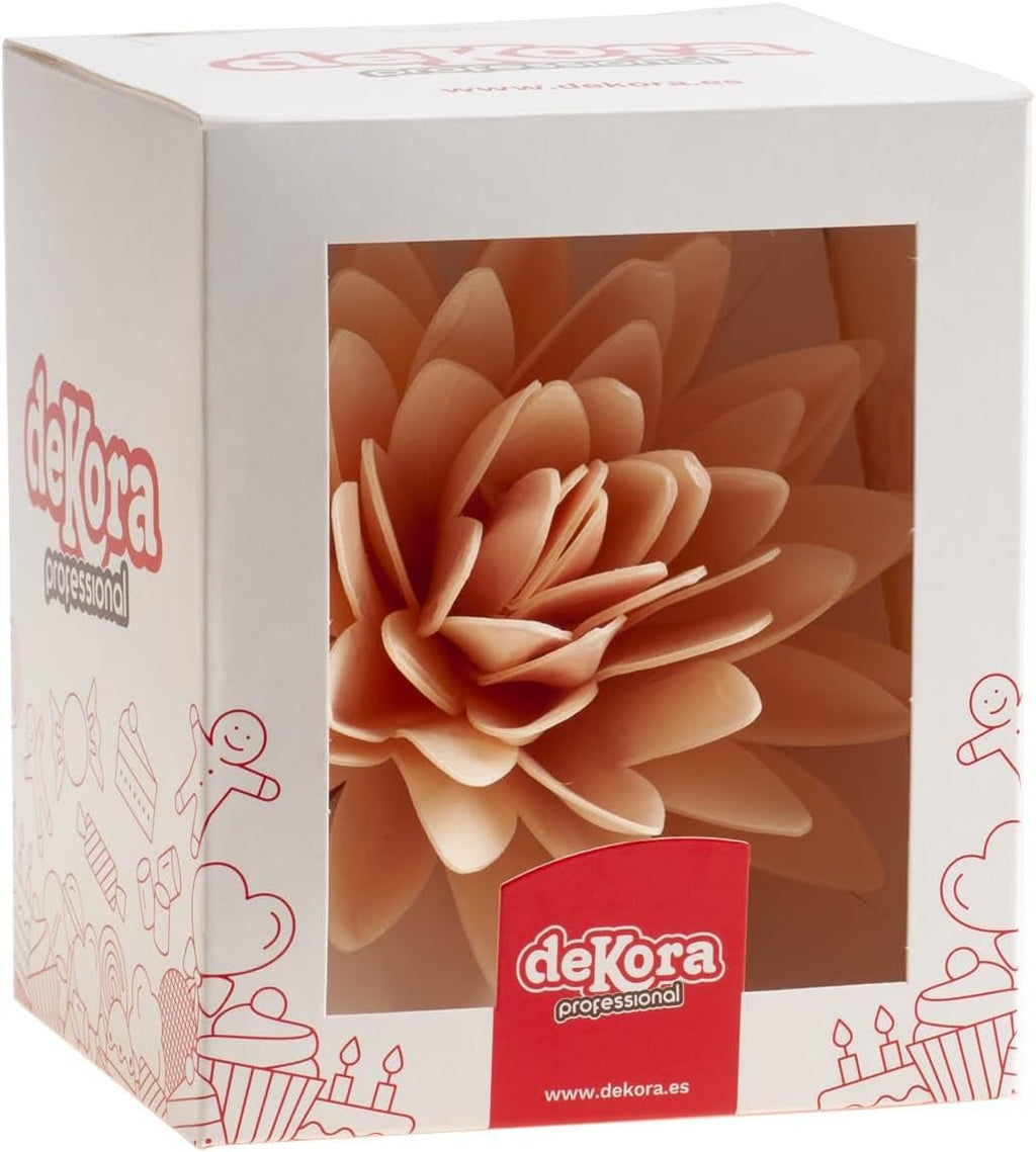 dekora - Floare uriașă de 12,5 cm - Dalia de toamnă - Fără gluten, fără lactoză, vegan - Decorațiuni de tort pentru nunți, zile de naștere și deserturi - Ușor de utilizat Pasta de zahar Naty Shop