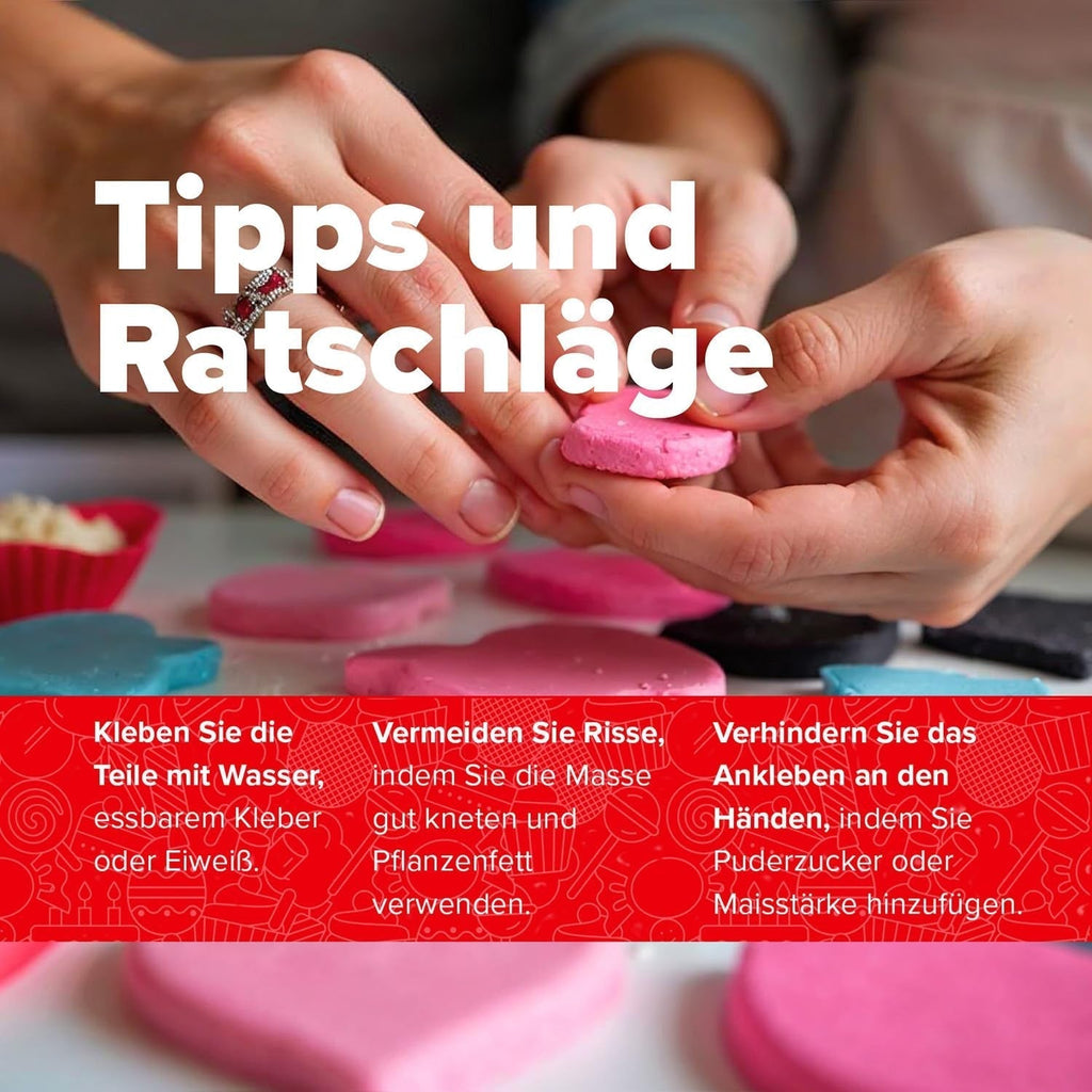 Dekora - Fondant alb din pastă de zahăr 150g - Perfect pentru prăjituri și decorațiuni de copt - Fără gluten și lactoză - Aromă de vanilie - Moale, flexibil și ușor de modelat pentru decorațiuni creative Pasta de zahar Naty Shop