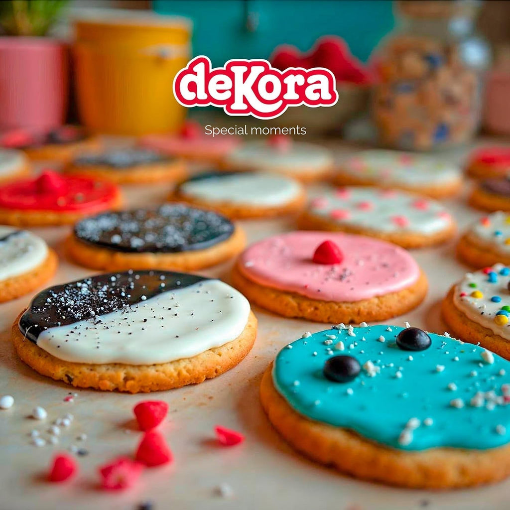 Dekora - Fondant alb din pastă de zahăr 150g - Perfect pentru prăjituri și decorațiuni de copt - Fără gluten și lactoză - Aromă de vanilie - Moale, flexibil și ușor de modelat pentru decorațiuni creative Pasta de zahar Naty Shop