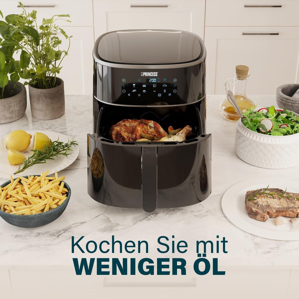 Princess Digital Hot Air Fryer - Változtatható tálkapacitás - maximum 8 liter - 6 előre beállított program Készülékek Naty Shop