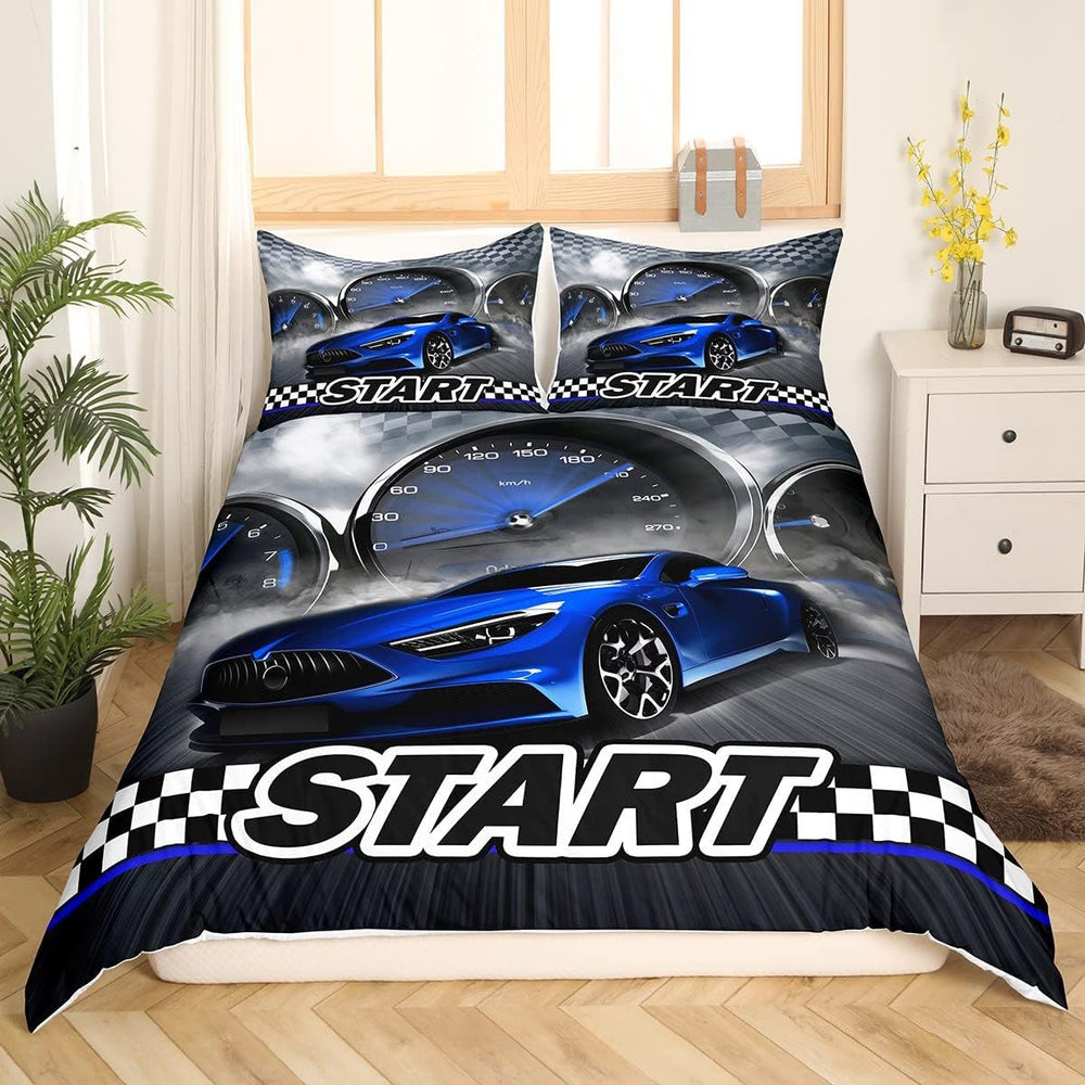 Jungen Cartoon Auto Bedtuchen Set 135X200,Kinder Bau Fahrzeuge Tröster Abdeckung Für Kind Kleinkind Teens,Dinosaurier Bettbezug,Traktor Maschinerie Bagger Bettdecke Abdeckung,Lkw Autos Bedtuchen Naty Shop Multi 4*20*158*8*20*158