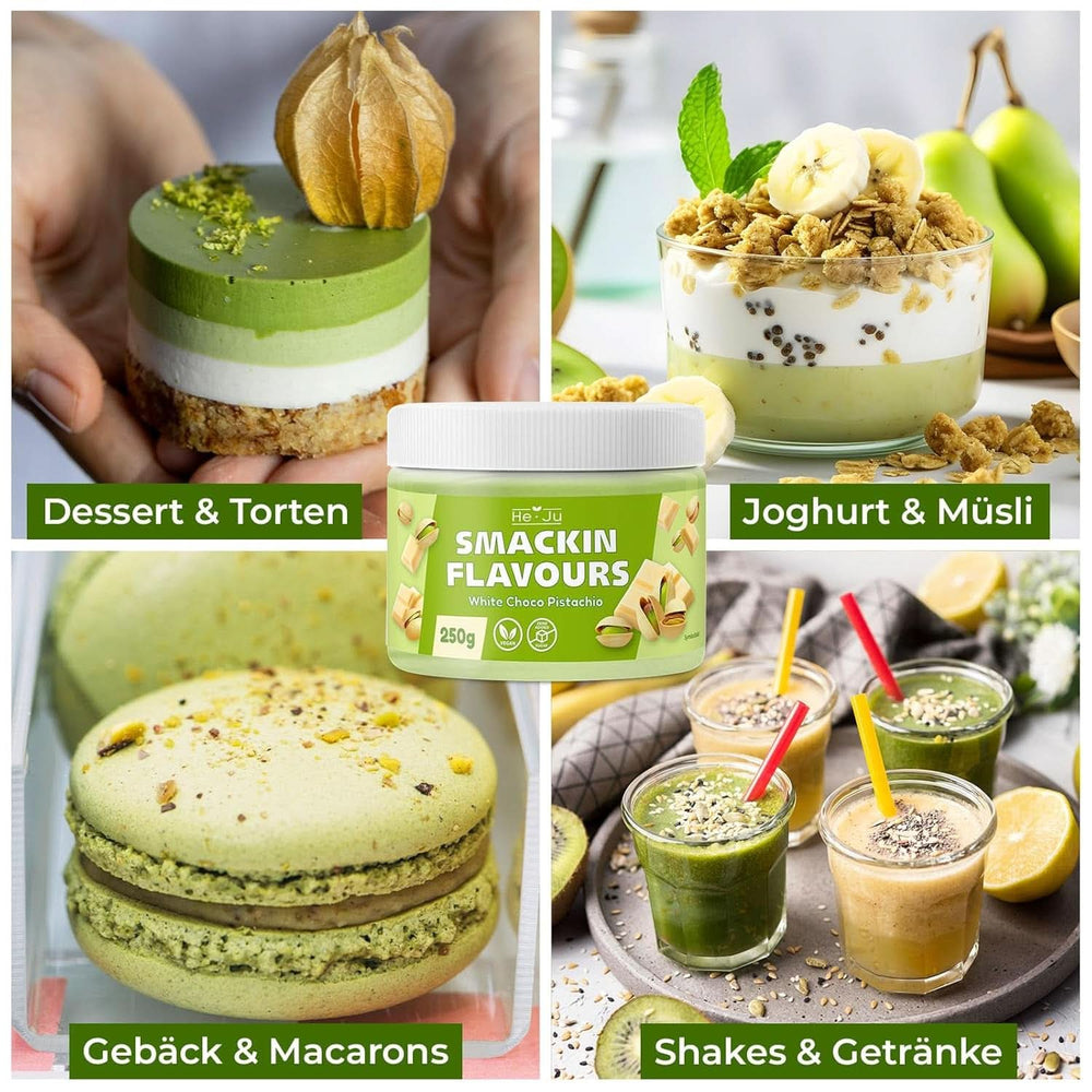 He-Ju, fehér csokoládé és pisztácia ízű por, 250 gramm Naty Shop Flavors