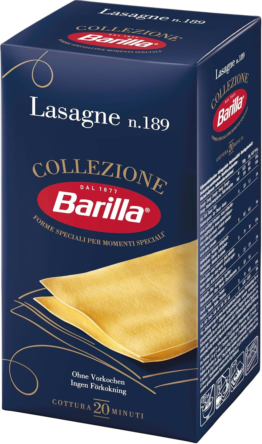 Barilla Collezione Lasagne tészta durumbúzából, mindig al dente, 500g