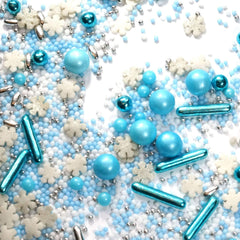 Streusel Glück, Mix Sprinkles Hópelyhek, Kék Fehér, 90 gramm Sprinkles Naty Shop