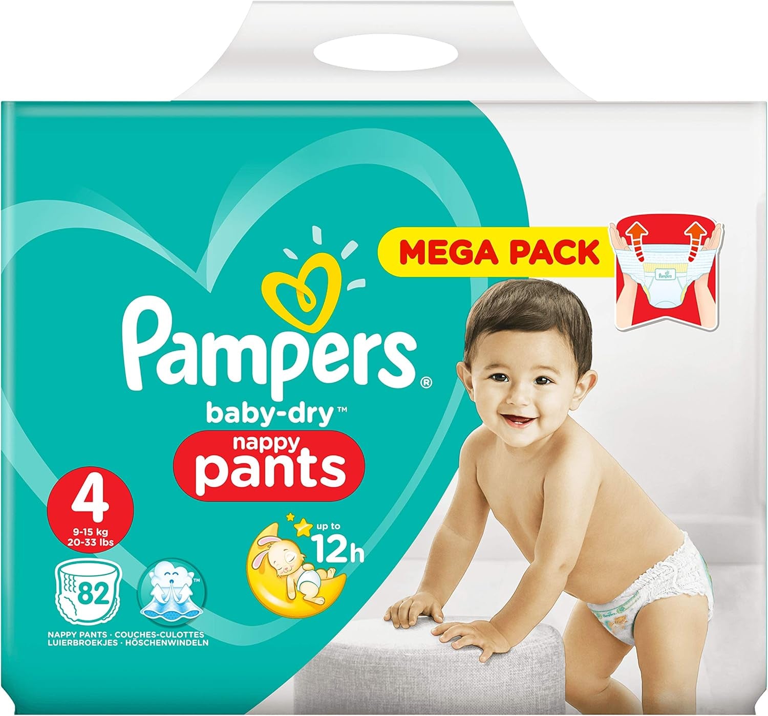 Pelenkák Pampers 81657566 Baby-Dry nadrág, fehér