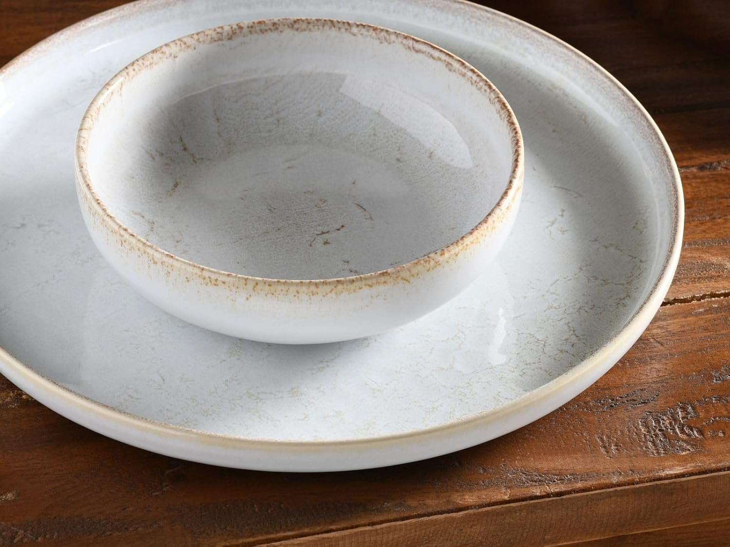 Creatable, 23715, Serie Uno Vintage Offwhite, 12-Teiliges Geschirrset Für 4 Personen, Teller Set Aus Steinzeug, Spülmaschinen- Und Mikrowellengeeignet, Made in Portugal Seturi vesela masa Naty Shop