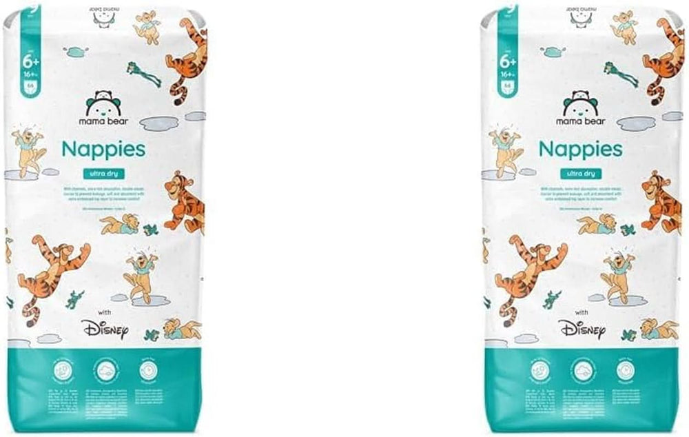 Mama Bear Disney Ultra Dry pelenkák 4-es méret (8-14 kg), fehér, 84 darab (1 csomag) Naty Shop méret 6+ (16+ kg) (2 csomag) Egyedi csomag