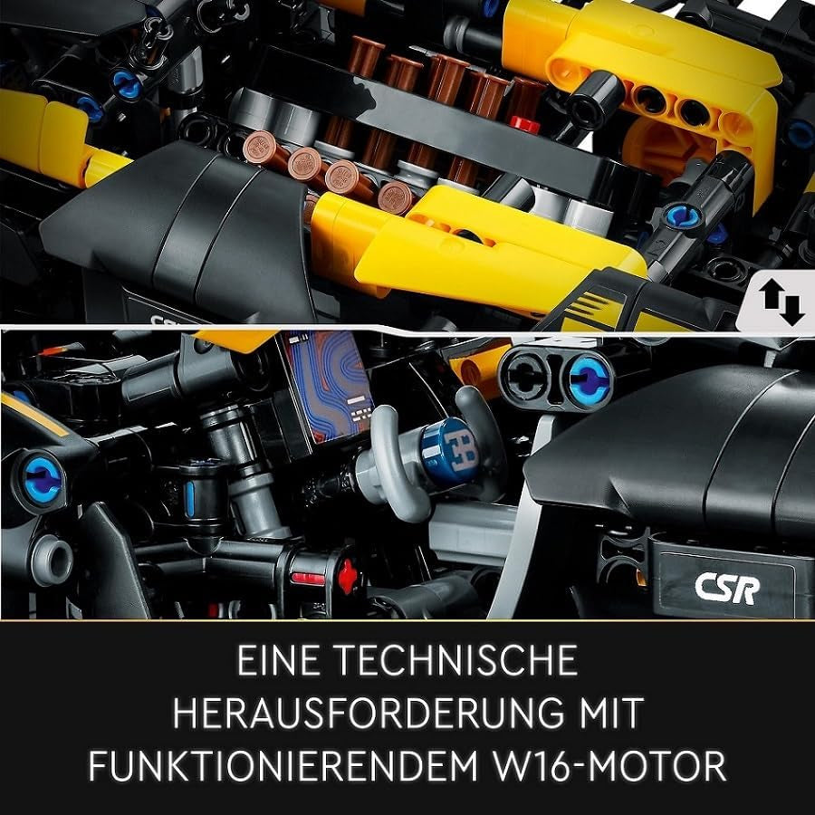 LEGO Technic Bugatti versenyautó, autómodellkészlet, sportkocsis játék, ikonikus gyűjthető autóskészlet, építőjáték 9 éves kortól, 42151 építőkészletek Besuche den LEGO-Store
