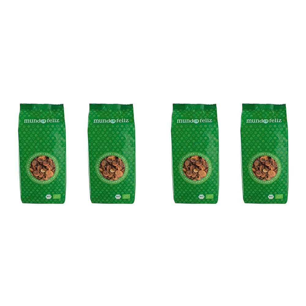 Mundo Feliz, Caise uscate cu sâmburi din agricultura ecologică, 2 x 500 grame Produse deshidratate Naty Shop 4 x 500 grame