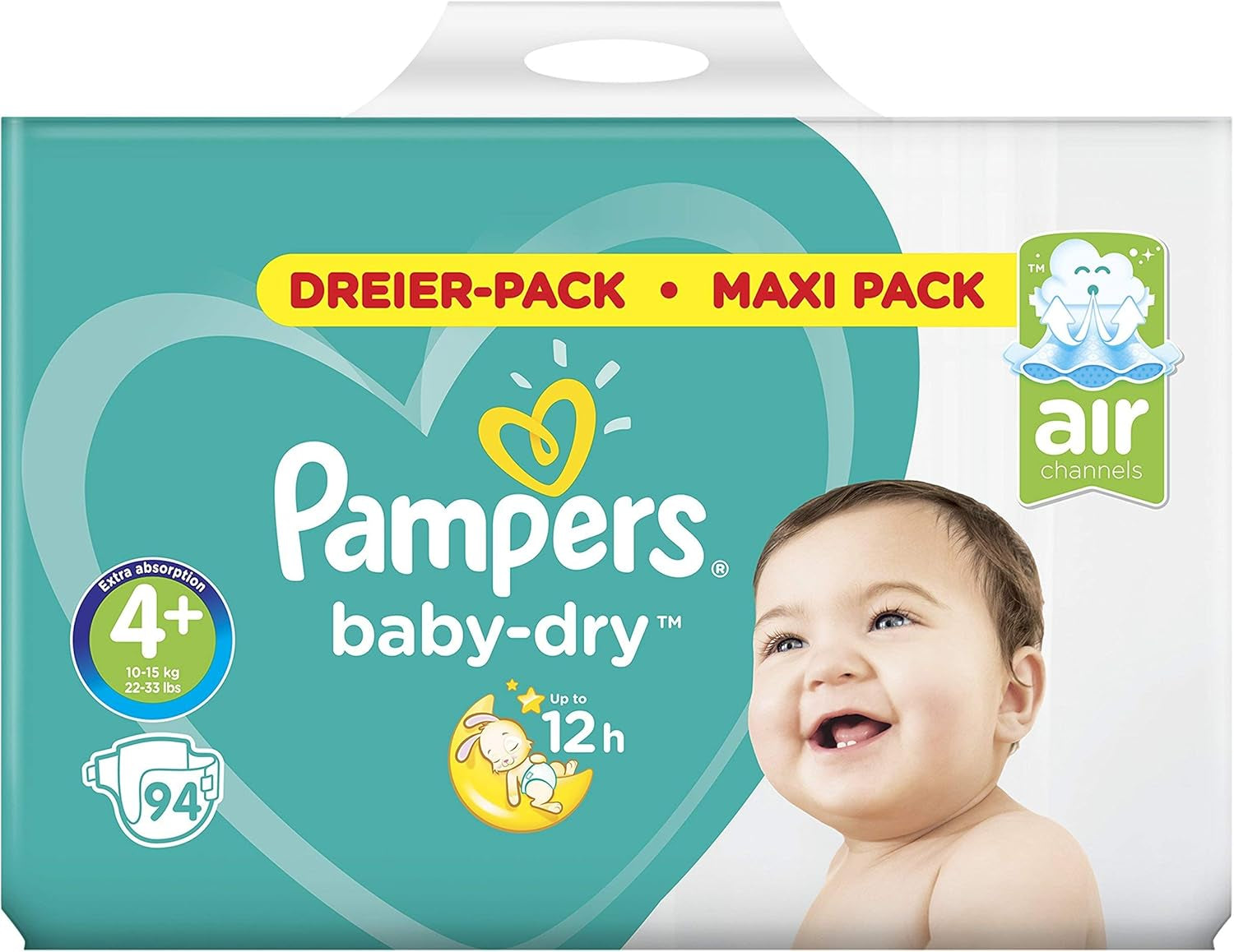Pampers (régi verzió), bugyi, 4-es méret, 9 kg-15 kg, három csomag (1 x 88 pelenka)