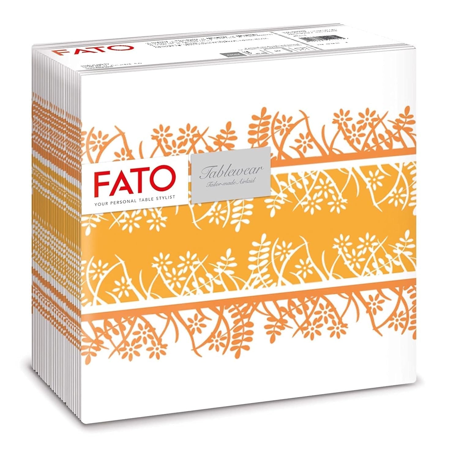 Fato - Șervețele din hârtie uscată, airlaid, efect textil, pachet cu 50 de șervețele, format 40X40 pliate în 4, Tropicana Decor