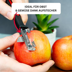 Westmark 29092270 Sparschäler Gallant, Pp/Tpe/Edelstahl, Schwarz / Rot, 16,5 x 3,7 x 2 cm Hámozó Naty Shop