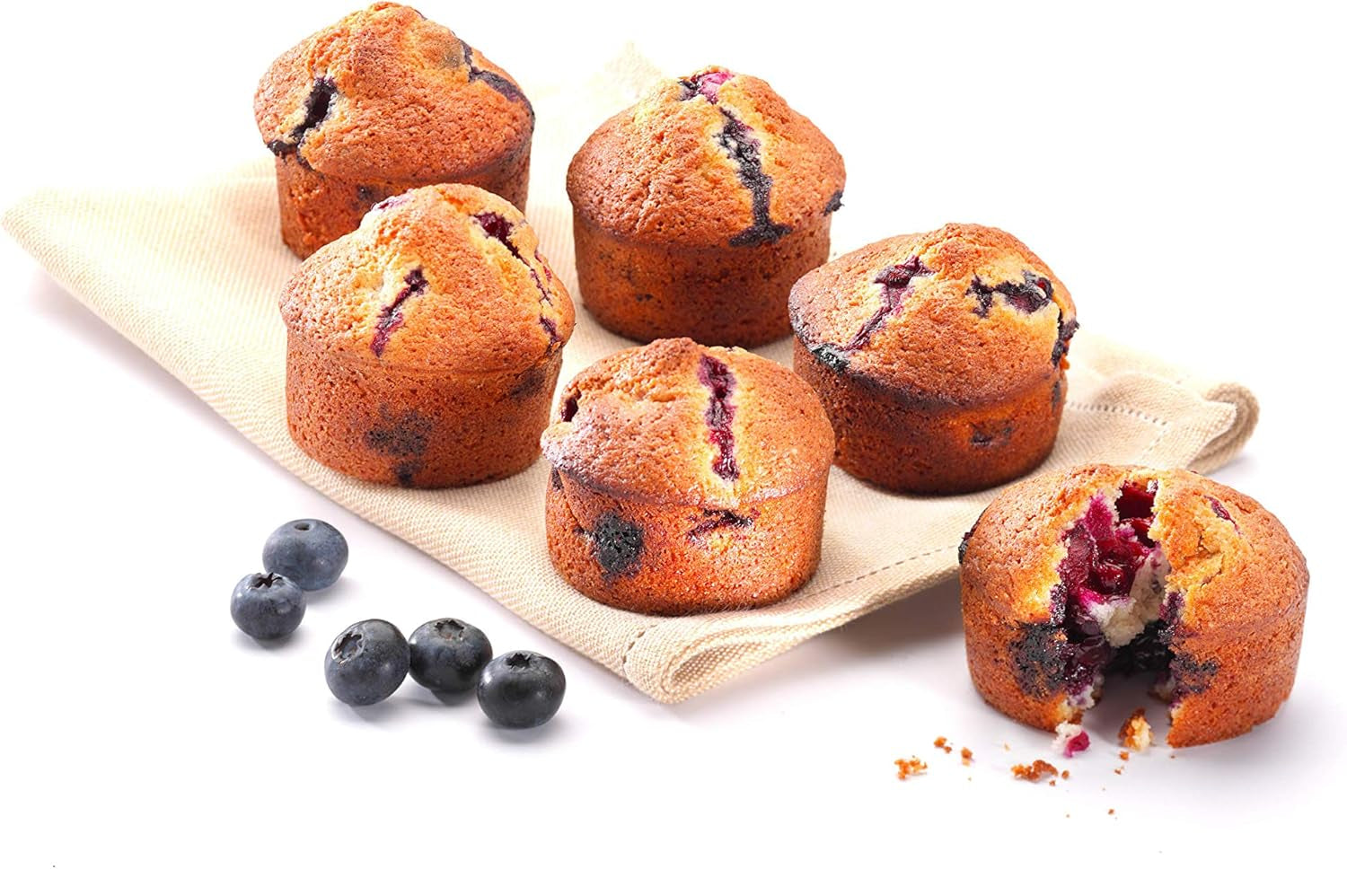 Pyrex BANDEJA 6 MAGDALENAS ASYMETRIA PX Muffinförmchen, Metall, Bunt, 6 Magdalena Formák és tepsi Naty Shop