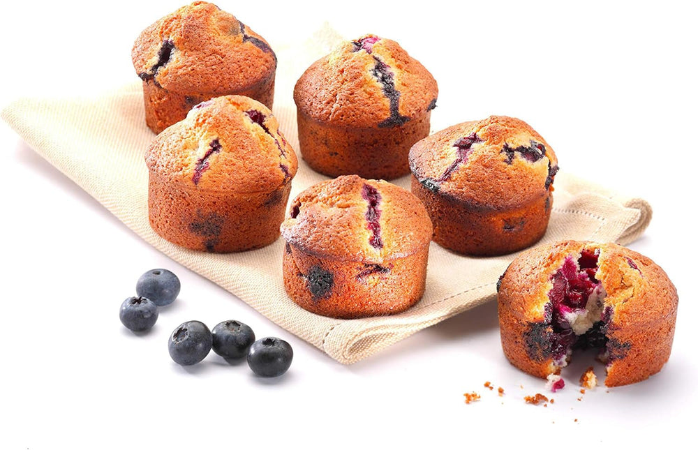 Pyrex BANDEJA 6 MAGDALENAS ASYMETRIA PX Muffinförmchen, Metall, Bunt, 6 Magdalena Formák és tepsi Naty Shop