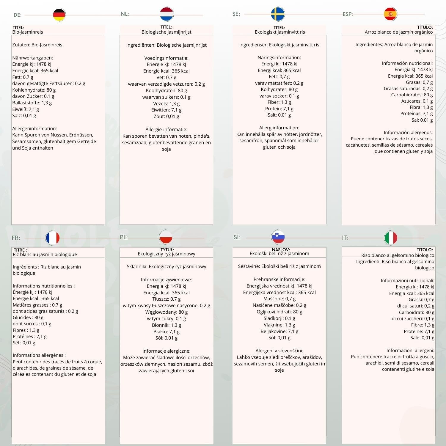 Fehér rizs jázminnal Wholefood Earth Organic 3kg Nyers | Nem GMO | Vegán | Rostforrás | Tanúsított bio