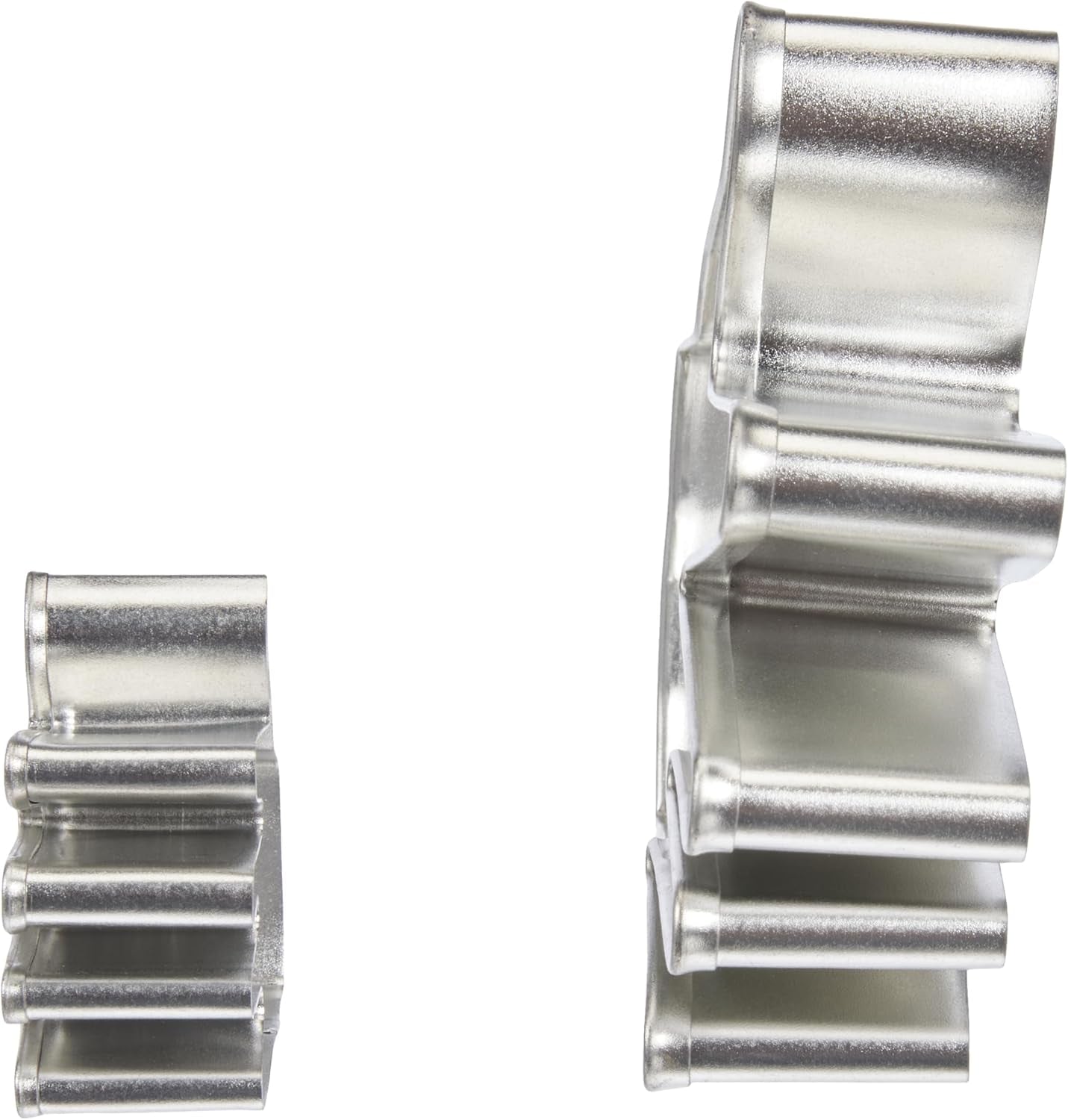 SC619 Forme de tăiat fursecuri și tort cu motiv de mână, dimensiuni mici și mari, asortate, oțel inoxidabil, argintiu, 10 x 2 x 9 cm, 2 bucăți