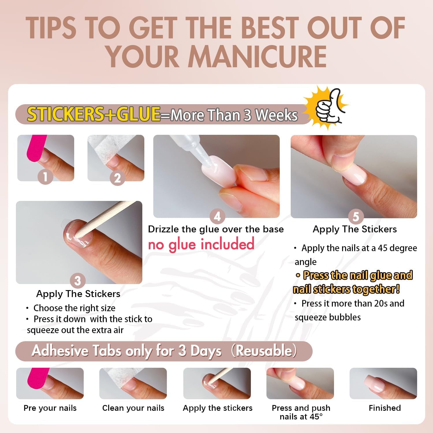 Unghii cromate autoadezive - Unghii maro cu sclipici pentru lipire, culoare migdale medii, unghii false strălucitoare, unghii artificiale pentru lipire, unghii acrilice glazurate pentru femei, 24 bucăți