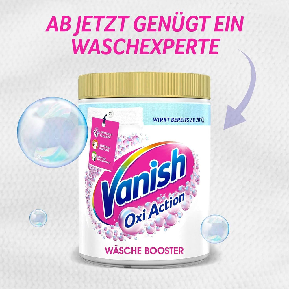 Vanish Oxi Action Powerwhite por - 1 x 1,125 kg - folteltávolító és klórmentes mosodajavító por - fehér ruhákhoz Mosószerek Naty Shop