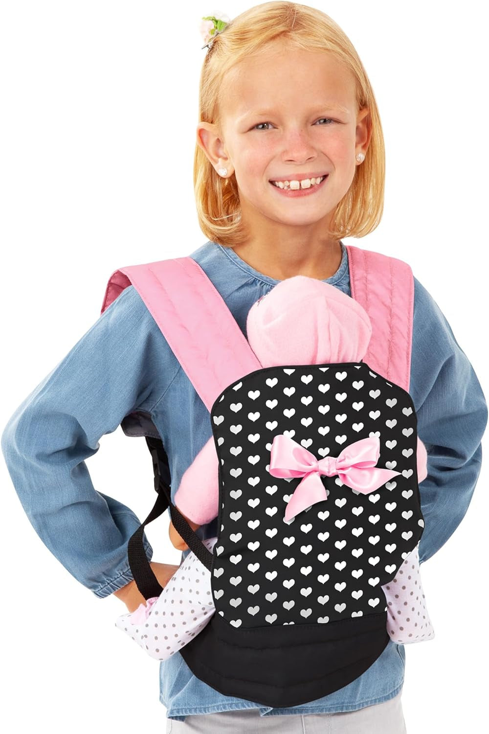 Bayer Design 62260AA Puppentrage EasyCarry, gepolstert, verstellbare Riemen, hinten und vorne tragbar, für Puppen und Plüschtiere