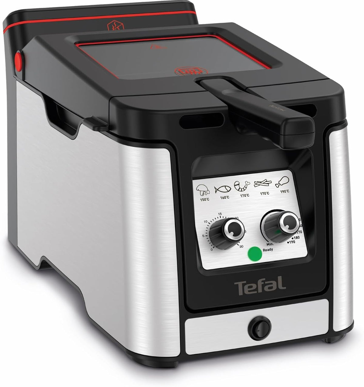 Tefal FR600D Clear Duo olajsütő, kevesebb füsttel és szagokkal sütés, 1,2 kg kapacitás, termosztát, időzítő, nagy, köd nélküli betekintő ablak Háztartási gépek Naty Shop Clear Duo