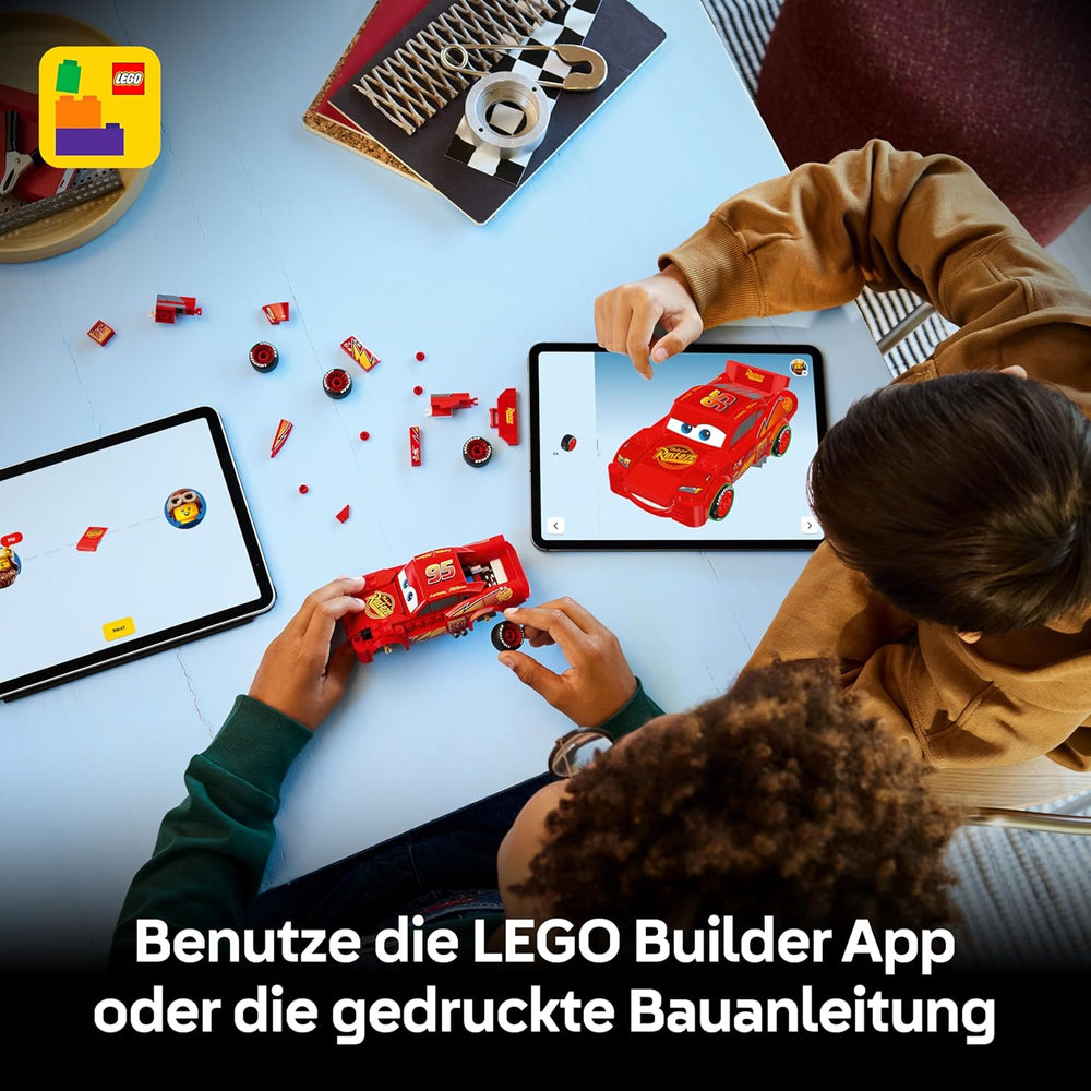 LEGO Speed ​​​​Champions | Lightning McQueen – Spielzeug zu Cars von Disney Pixar – DIY Deko für Kinderzimmer – Auto Spielset – Kreatives Geschenk für Mädchen, Jungen und Autofans ab 9 Jahren – 77255