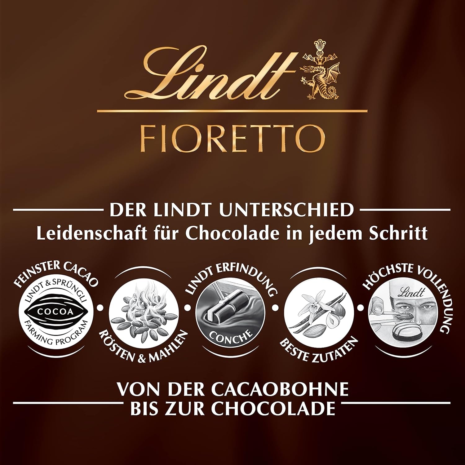 Csokoládé - ​​választék FIORETTO Minis | 115 g | kb. 10 db tejcsokoládé praliné marcipán, cappuccino és nugát ízben, alkoholt tartalmaz | Csokoládé ajándékkészlet | Csokoládé ajándékkészlet (5 db-os csomag)