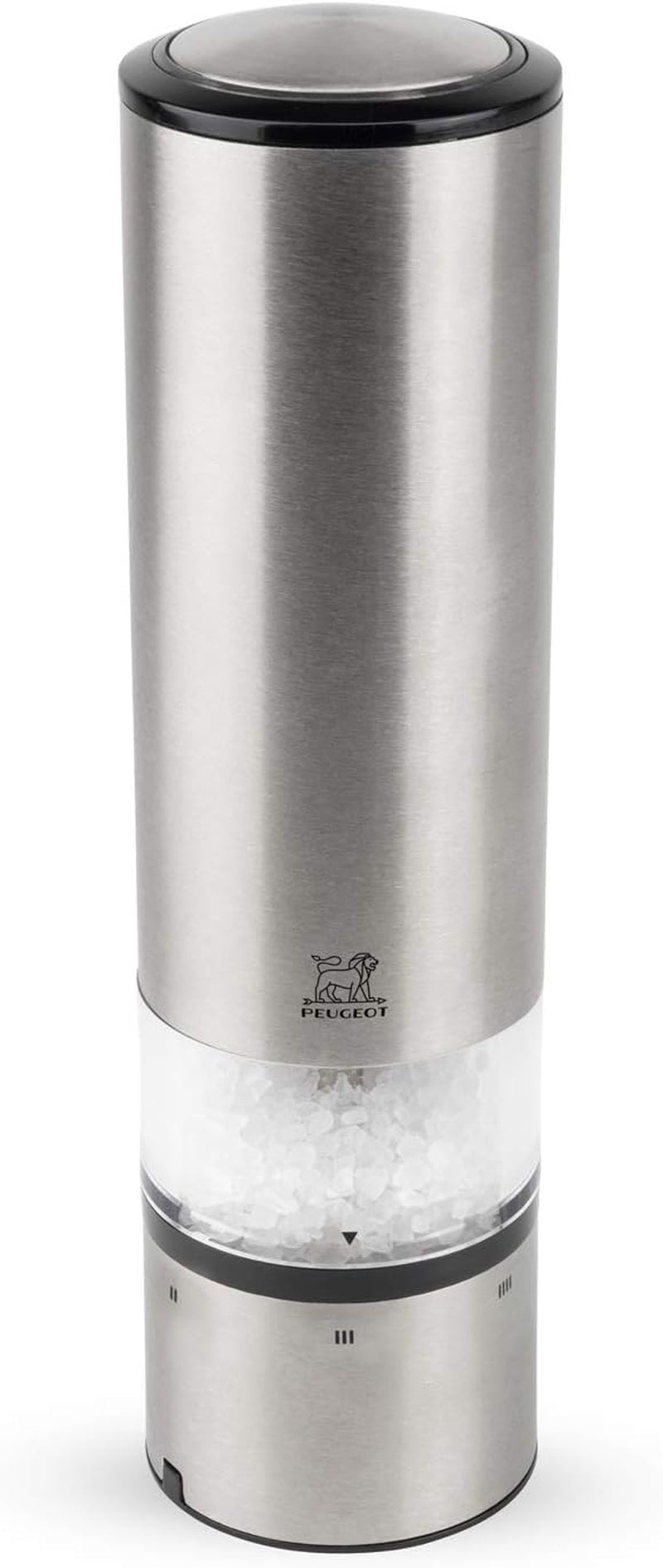 PEUGEOT Elis Sense elektromos paprika/sódaráló készlet, magasság: 20 cm, rozsdamentes acél, ezüst Darálók és szeletelők Naty Shop Salzmühle