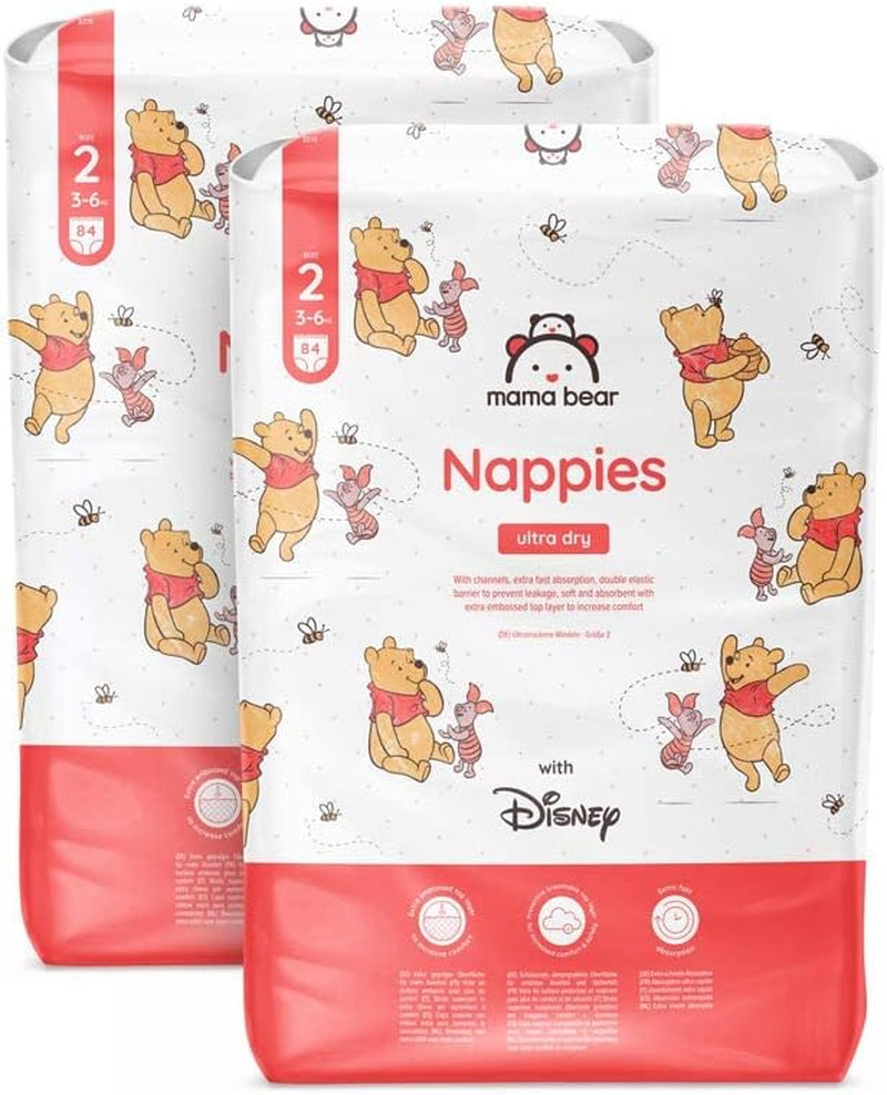 Amazon márka: Mama Bear Disney Ultra Dry pelenkák, 3-as méret (4-9 kg) - Havi doboz, fehér, 172 darab (2 86 darabos csomag)