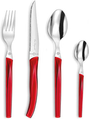 RISING SUN 24 részes evőeszköz készlet 6 darab 18/0 rozsdamentes acélhoz Micro Serrations Naty Shop