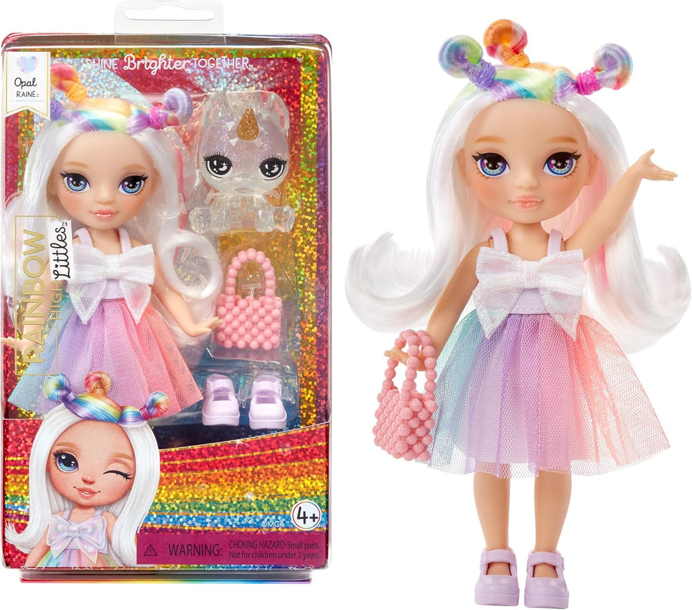 Rainbow High Littles - Magenta Monroe - Kleine, Bewegliche Modepuppe - Rosa 14 cm Große Puppe mit Handtasche und Magischem Kätzchen - für Kinder und Sammler