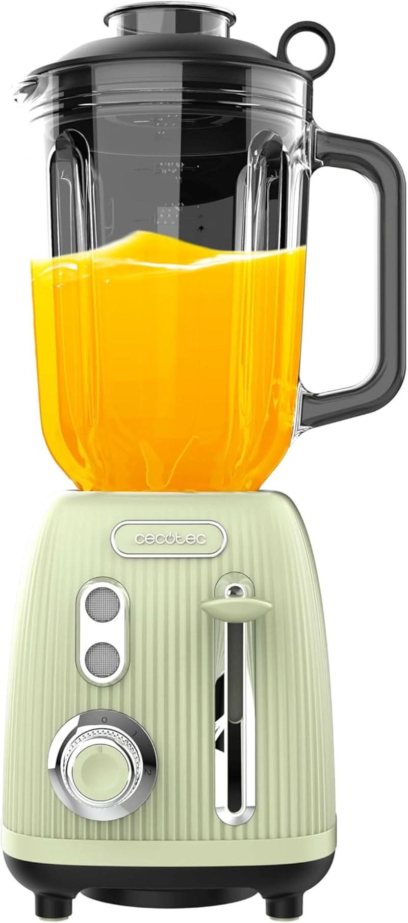 Cecotec Standmixer Retro Power Black Titanium Retrogreen. 1200W Maximale Leistung, 2 Geschwindigkeiten, 4-Klingen-Messer Mit Schwarzer Titanbeschichtung Und 1,5L Krug, Vintage-Design in Grün Kitchen Naty Shop