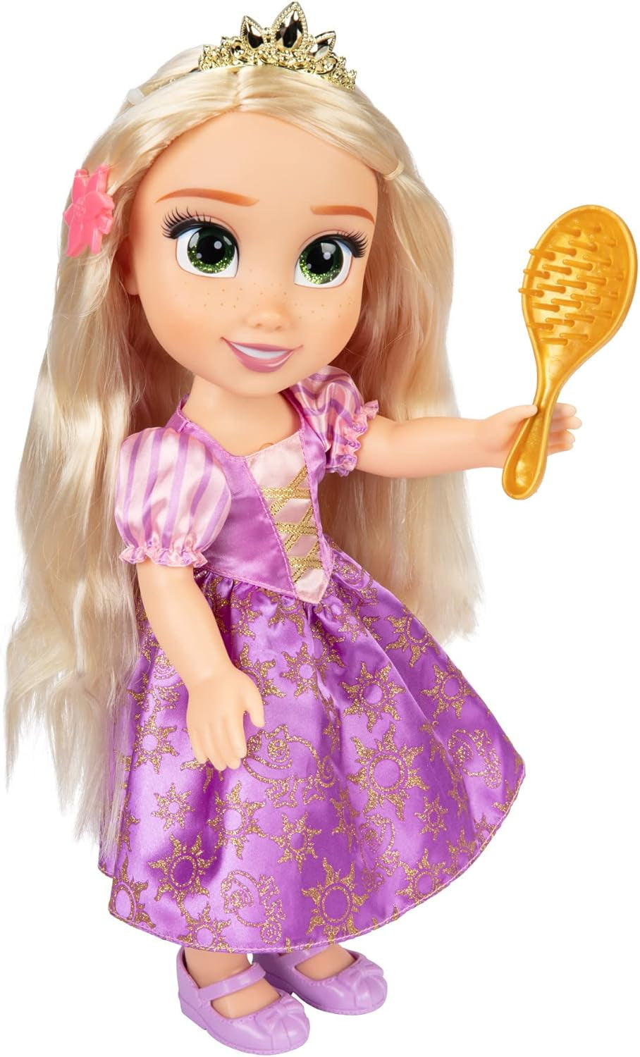 Păpușa cântătoare Disney Princess Rapunzel 35 cm, cântă „I See The Light”, include accesorii pentru mai multă distracție, perfectă pentru fetițe cu vârsta de 3 ani și peste, violet